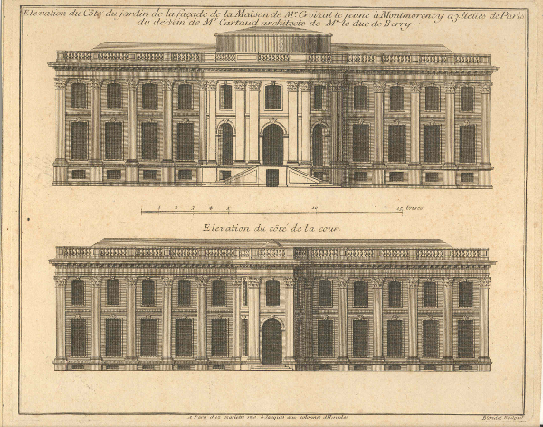Alzado del Hôtel Crozat, 1700-1702