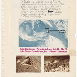 Peter Hutchinson. Paricutin Volcano Project, 1970. MoMA