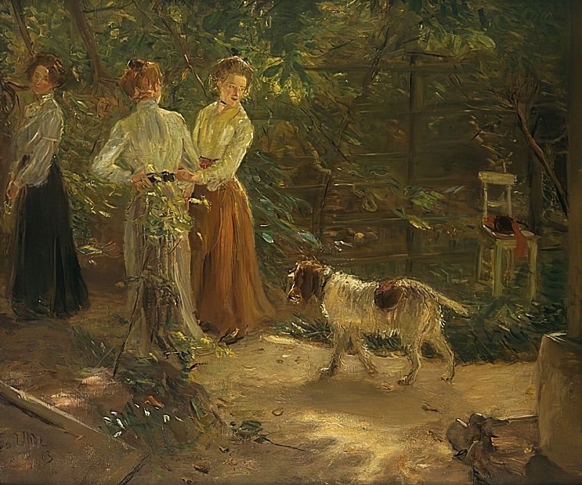 Fritz von Uhde. El camino del jardín, 1903. Kunsthalle Bremen
