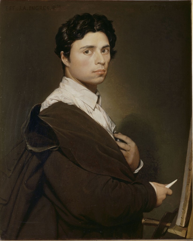 Pintores del Romanticismo.  Ingres. Autorretrato, 1804