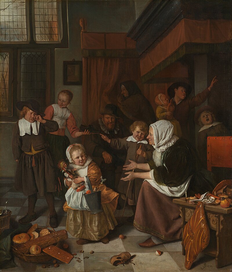 Jan Steen. La fiesta de san Nicolás, hacia 1665-1668. Rijksmuseum, Ámsterdam