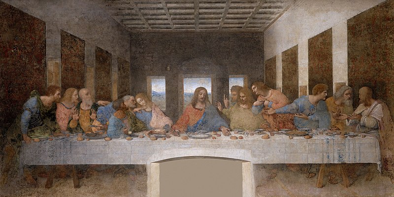 Leonardo da Vinci. La Última Cena, 1495-1698. Santa Maria delle Grazie, Milán