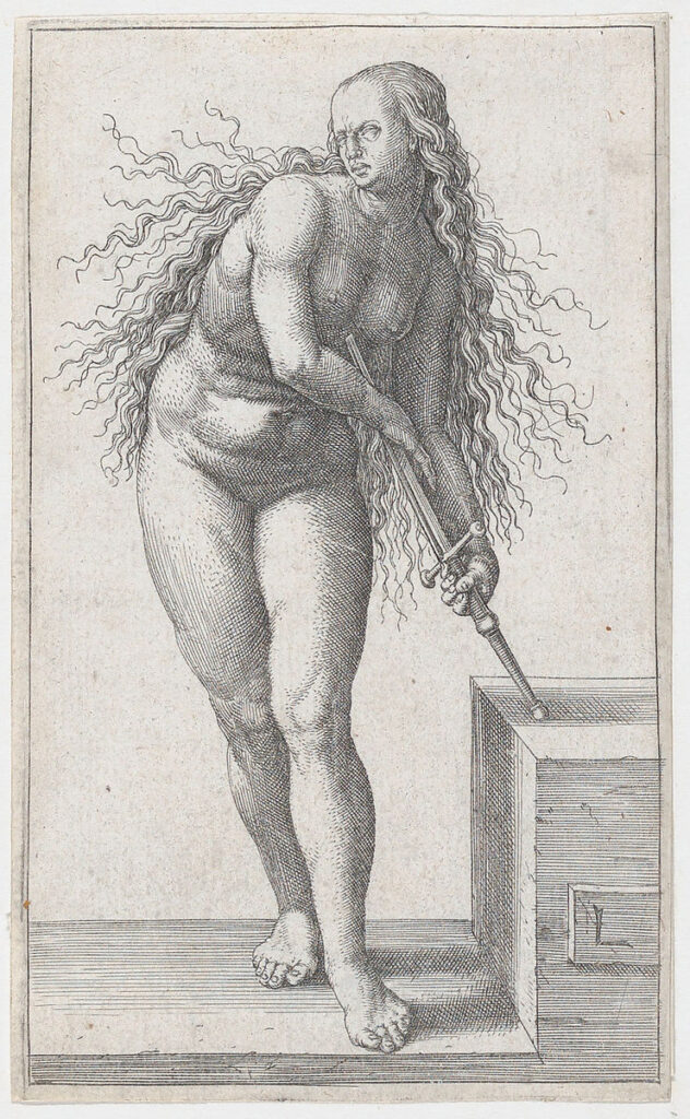 Lucas van Leyden. El suicidio de Lurecia, hacia 1515. The British Museum, Londres