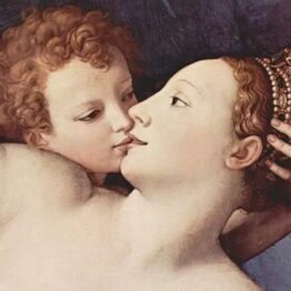 Agnolo Bronzino. Alegoría del triunfo del amor (fragmento), hacia 1545. The National Gallery. Londres