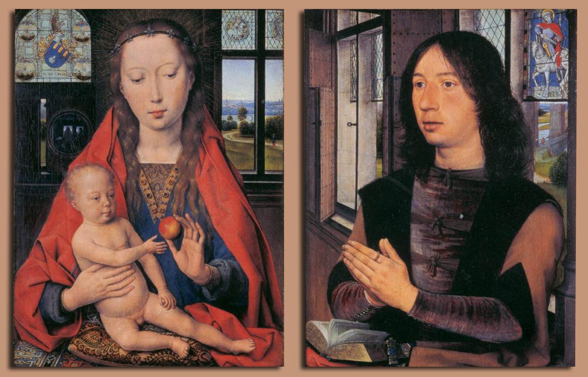 Hans Memling. Díptico de la Virgen con Maarten van Nieuwenhove