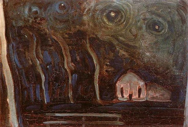 Mondrian. Paisaje nocturno I, hacia 1908. Colección privada