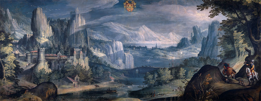 Tobias Verhaecht. Paisaje alpino, hacia 1600-1615. Museo Nacional del Prado