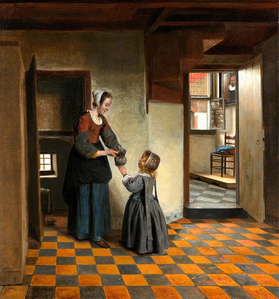 Pieter de Hooch. Mujer con una niña en la despensa, 1658. Museo Nacional, Ámsterdam