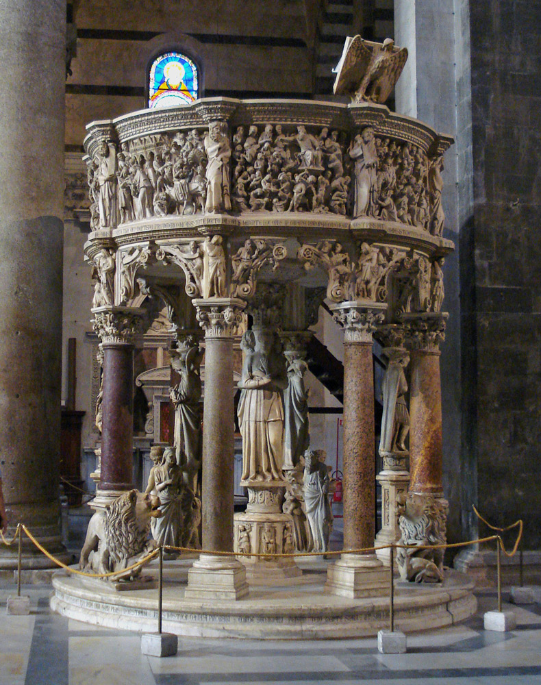 Giovanni Pisano. Púlpito de la Catedral de Pisa, 1301-1310