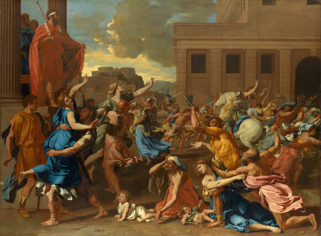 Nicolás Poussin. El rapto de las sabinas, hacia 1633-1634. The Metropolitan Museum of Art, Nueva York