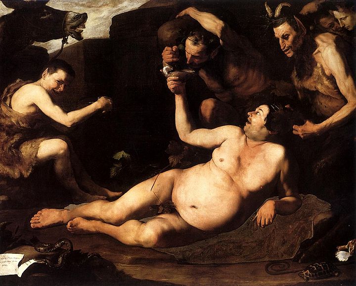 José de Ribera. Sileno ebrio, 1626. Museo de Capodimonte, Nápoles