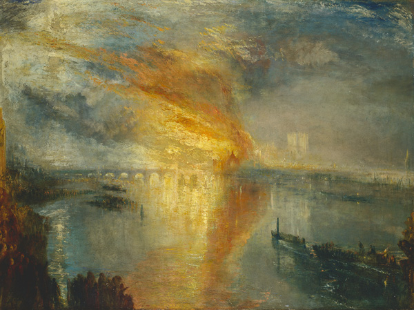 J.M.W. Turner. The Burning of the Houses of Lords and Commons, 16 October, 1834