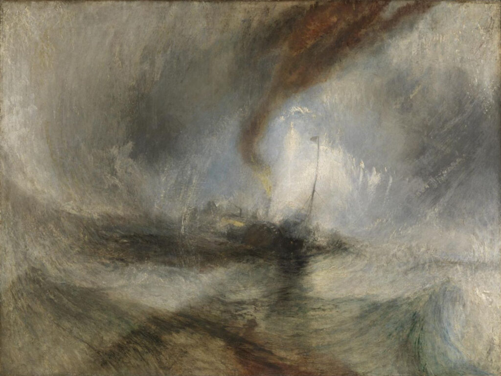 Turner, Tormenta de nieve. Barco a la entrada del puerto, 1842. Tate Britain, Londres