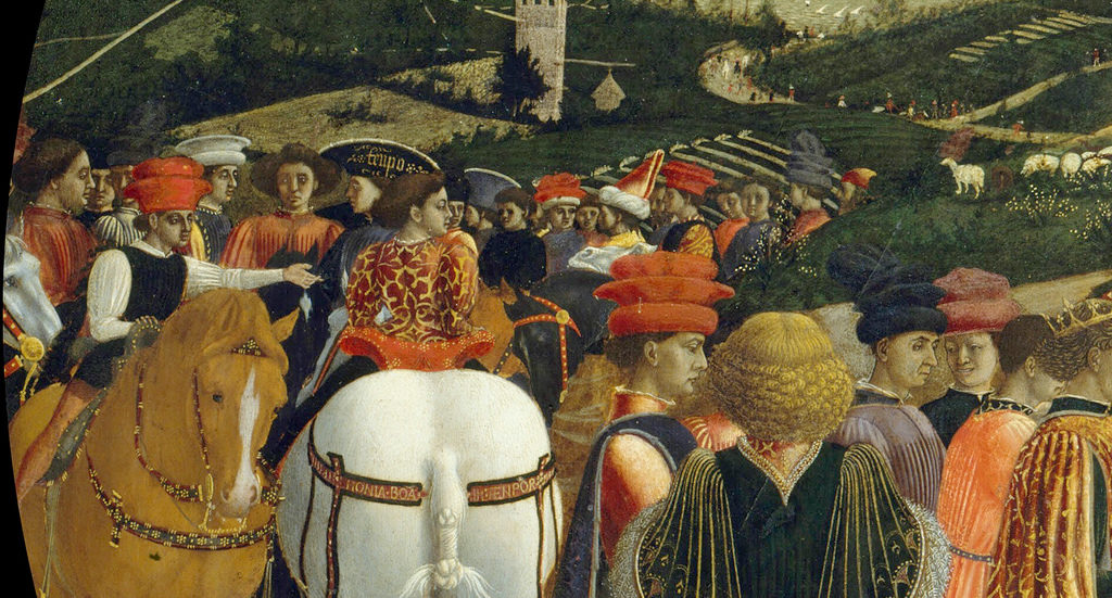 Domenico Veneziano. Adoración de los Magos (fragmento), 1439. Ospedale degli Innocenti