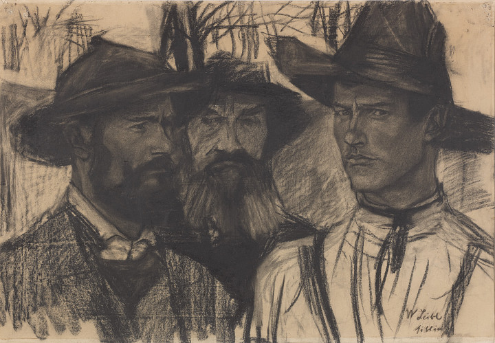 Wilhelm Leibl. Cazadores furtivos, hacia 1882
