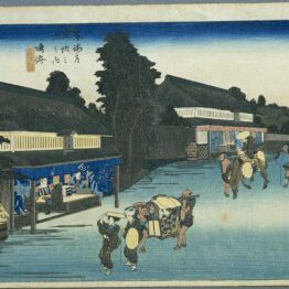 Utagawa Hiroshige. Xilografía perteneciente a la serie de Las Cincuenta y Tres Estaciones de Tōkaidō, 1832