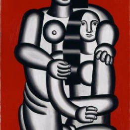 Fernand Léger. Las dos figuras (desnudas sobre fondo rojo), 1923