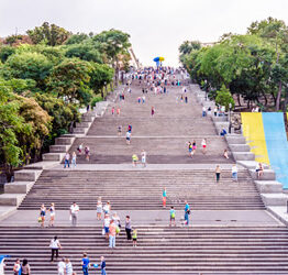 Vista de la Escalera Potemkin, en Odesa