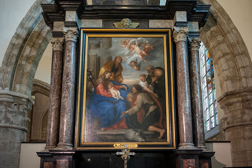 Van Eyck. Adoración de los pastores. Iglesia de Santa María, Dendermonde. Foto: Andrés Valentín-Gamazo