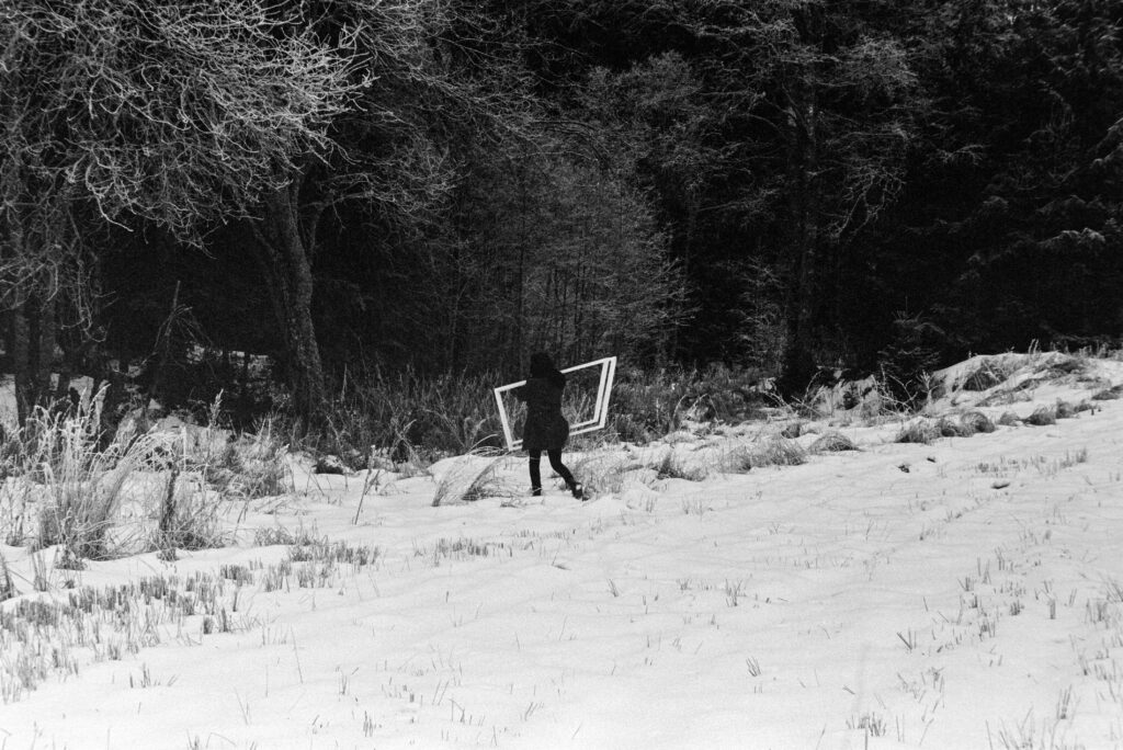 Natalia Pilo Pais en colaboración con Mats Liverød & Bruno Roman. Instalación en bosque de Oslo, 2019