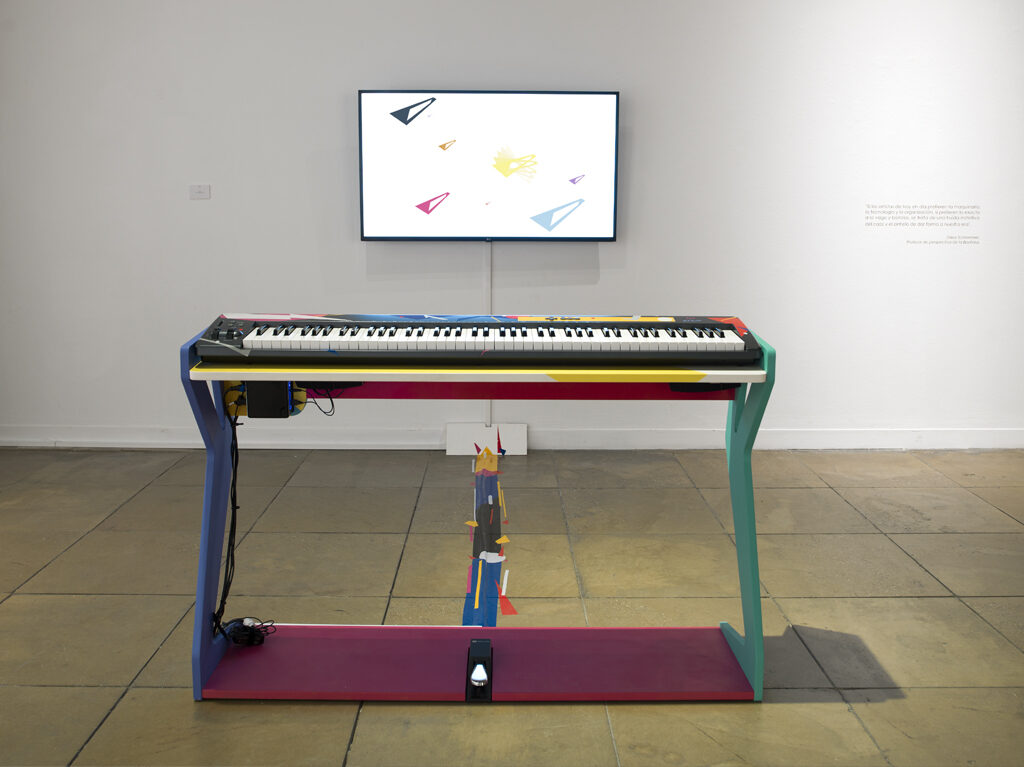 Ricardo Escavy. Piano graphic simulator, 2021. Serie Sound on