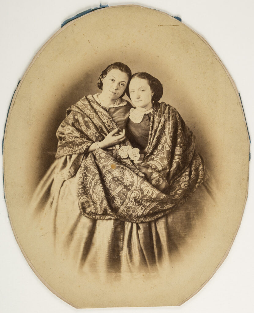 Estudio desconocido. Dos mujeres, hacia 1860. Museo Nacional del Romanticismo
