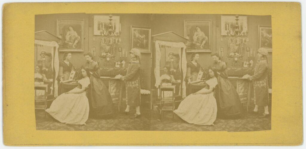 Estudio desconocido. Reconstrucción de un cuarto-tocador, hacia 1860. Colección Stéphany Onfray