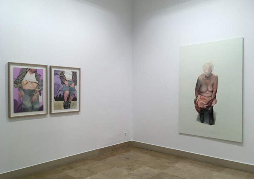 Obras de Virginia Bersabé en la exposición "Morada al sur", en la Casa de la Provincia de la Diputación de Sevilla