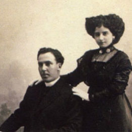 Antonio Machado y Leonor Izquierdo el día de su boda, en 1909
