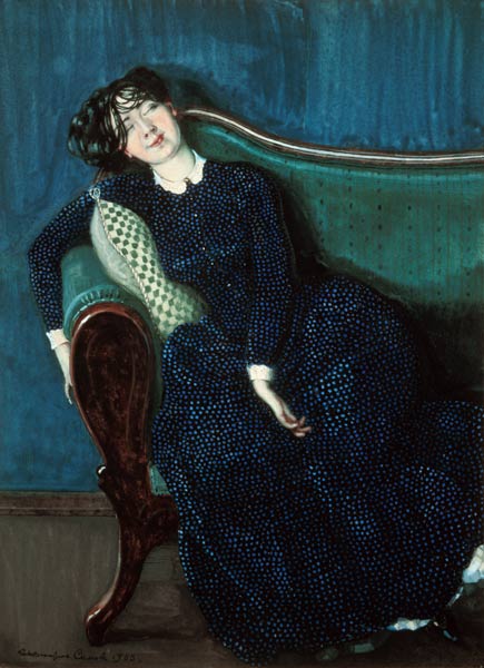 Somov. Sleeping woman in blue, 1903. Galería Tretiakov, Moscú