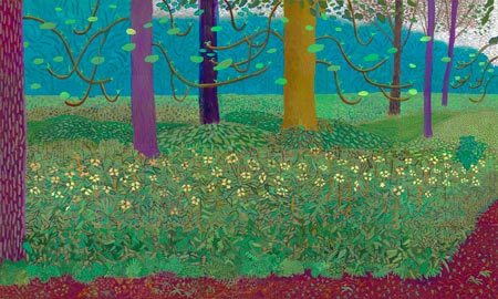 David Hockney Under the Trees, Bigger 2010-11 