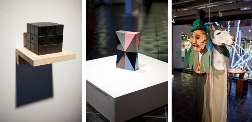 Cubo Negro (2011), de Rómulo Bañares, Torso (2009), de Kiko Pérez y Sunday (2012), de Lili Hartman