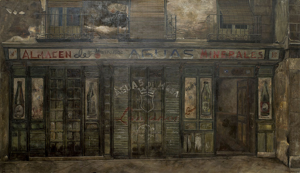 Calle de San Mateo, 1974. Óleo sobre tabla. Colección Familia Muñoz AviaAmalia Avia © VEGAP, Madrid 2022 Fotografía: Jesús Madriñan Exposición “El Japón en Los Ángeles. Los archivos de Amalia Avia” SALA ALCALÁ 31 23 septiembre 2022 – 15 enero 2023 Comisaria: Estrella de Diego