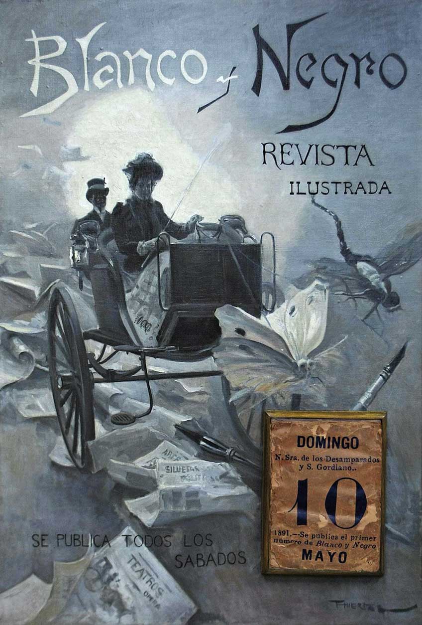 Ángel Díaz Huertas, Portada de Blanco y Negro, núm. 1, 10 de mayo de 1891.