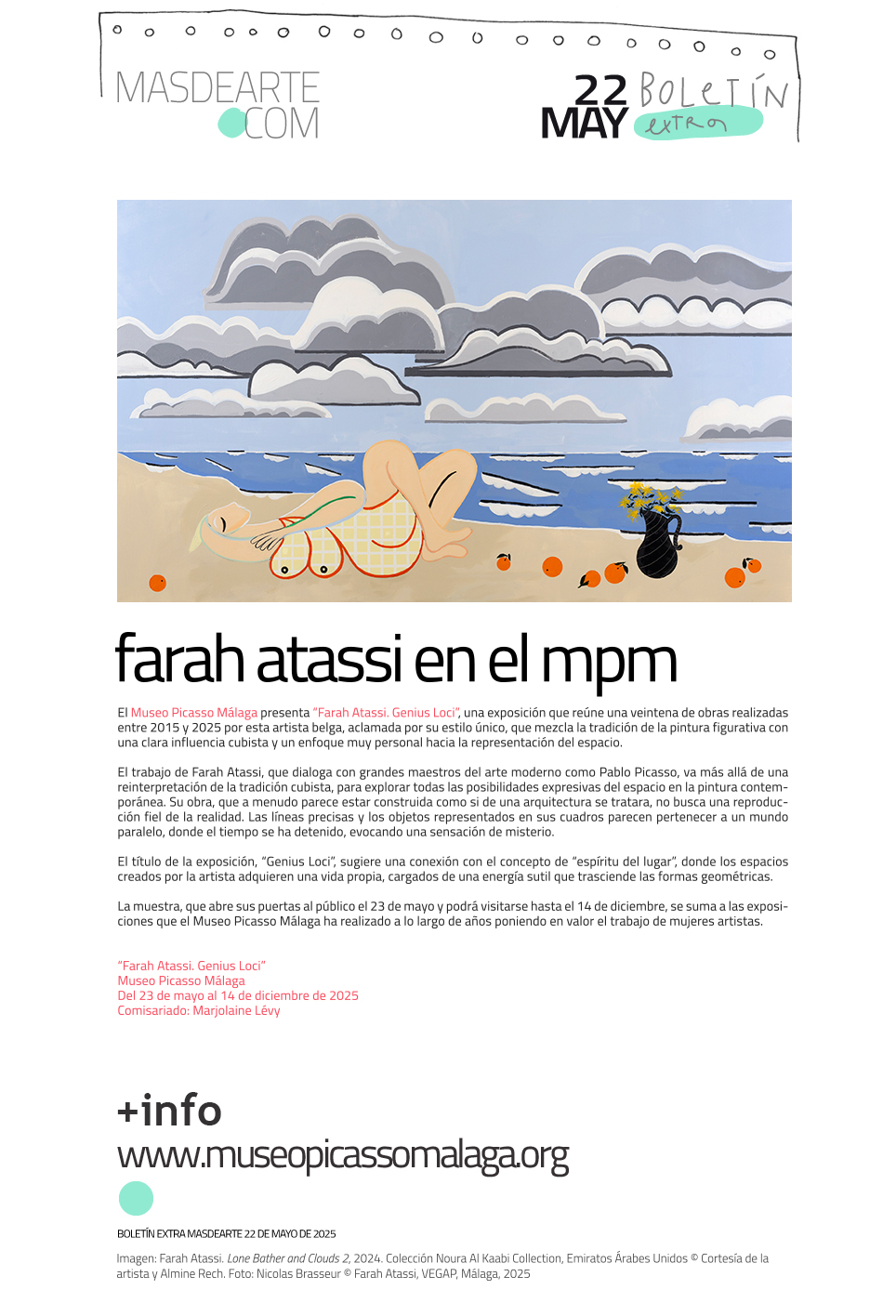 Extra masdearte: Farah Atassi en el Museo Picasso Málaga