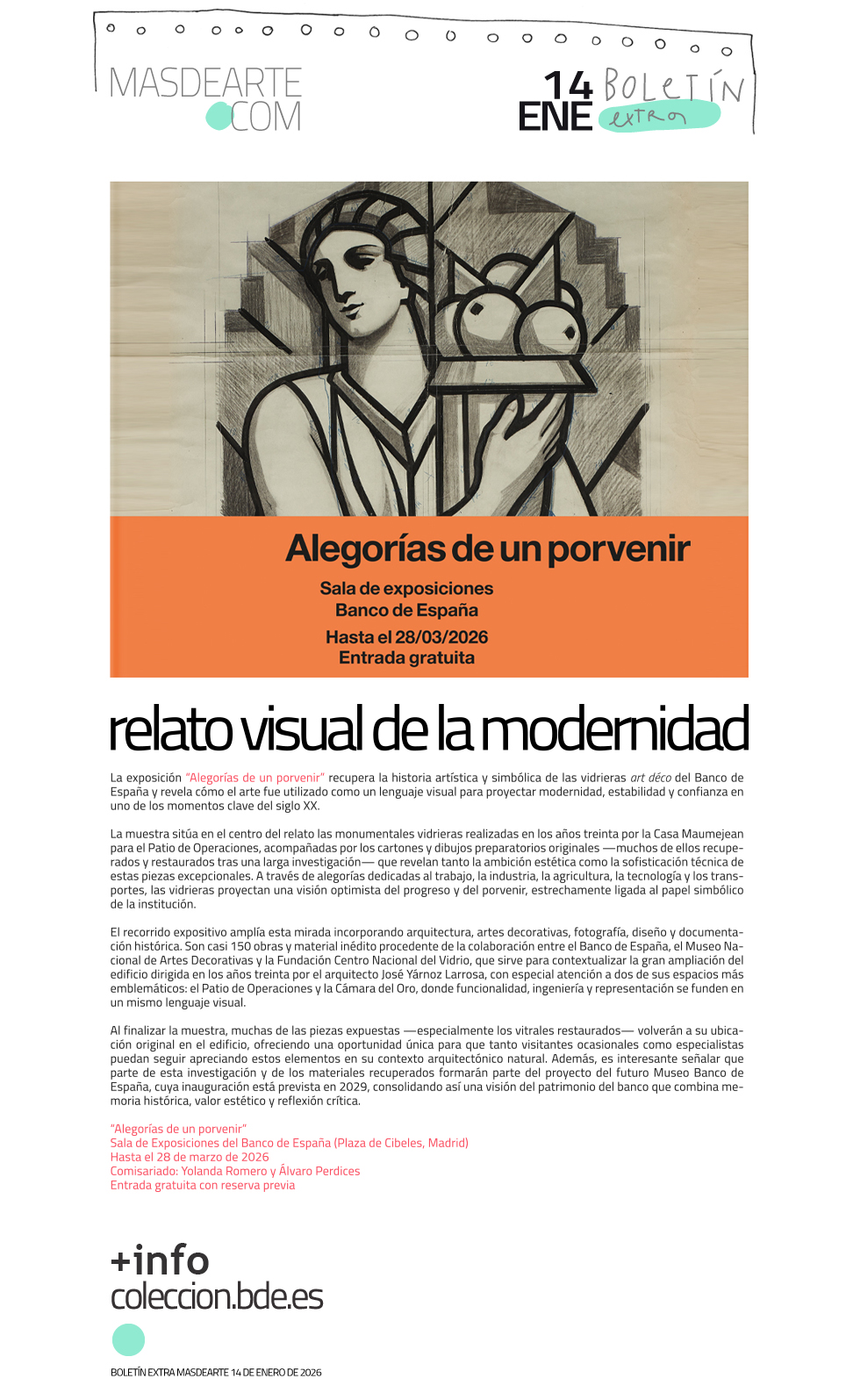 Alegorías de un porvenir: la historia
 recuperada de las vidrieras art déco del Banco de España