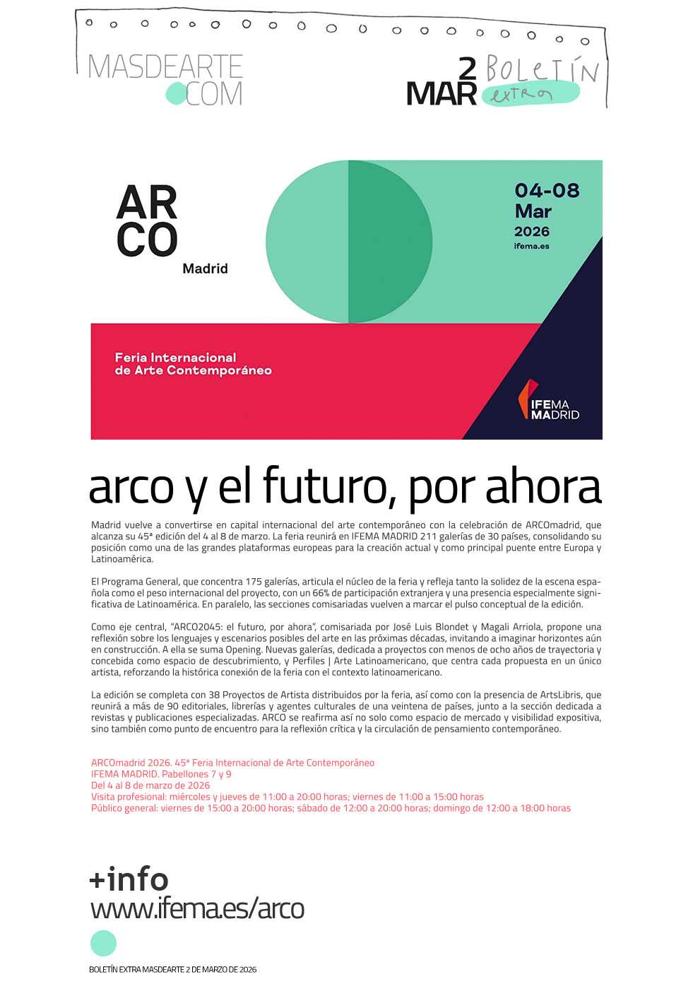 Extra masdearte: ARCO 2026 abre la Semana del Arte en Madrid