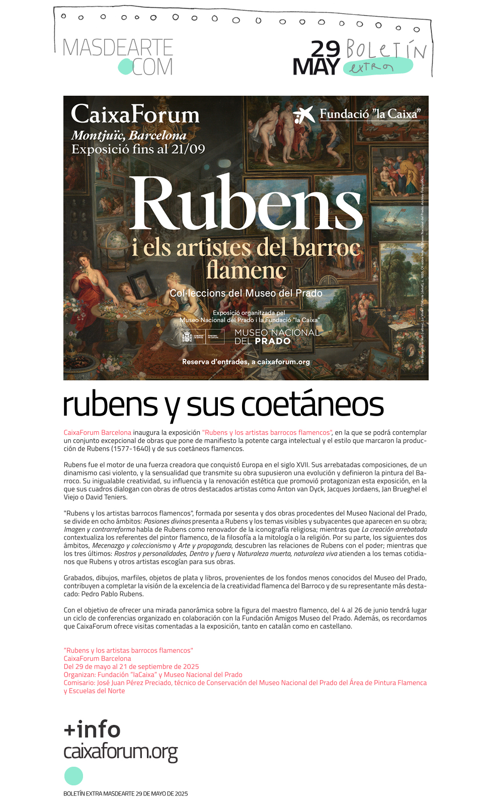 Extra masdearte: Rubens y los artistas del barroco flamenco, en CaixaForum Barcelona