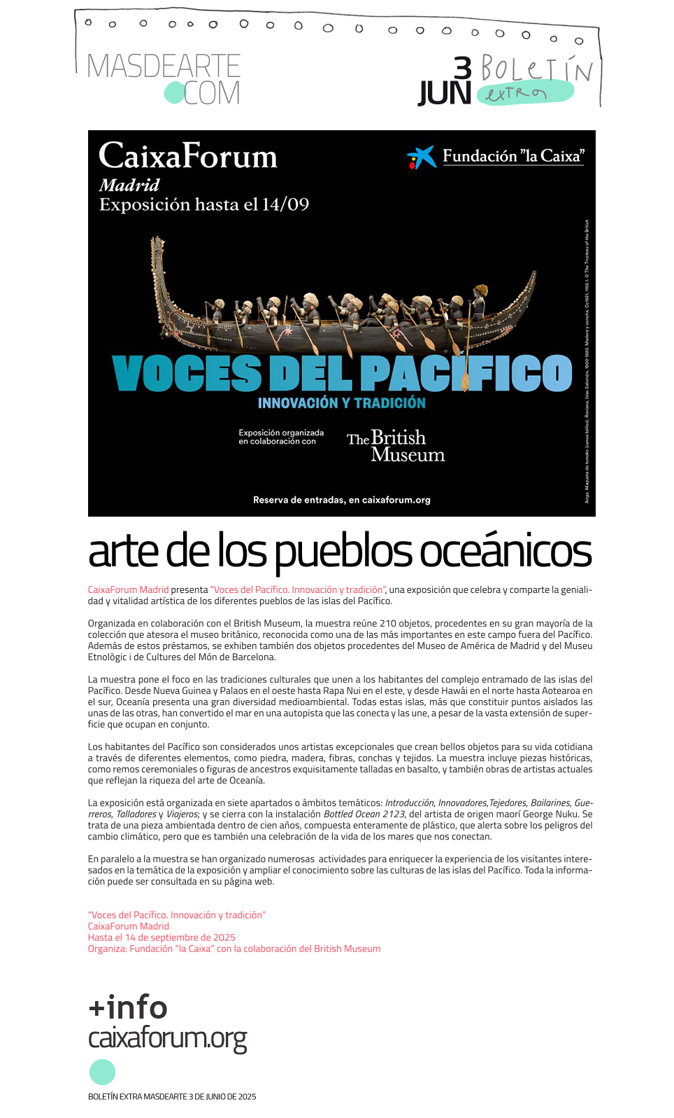 Exposición Voces del Pacífico en CaixaForum Madrid