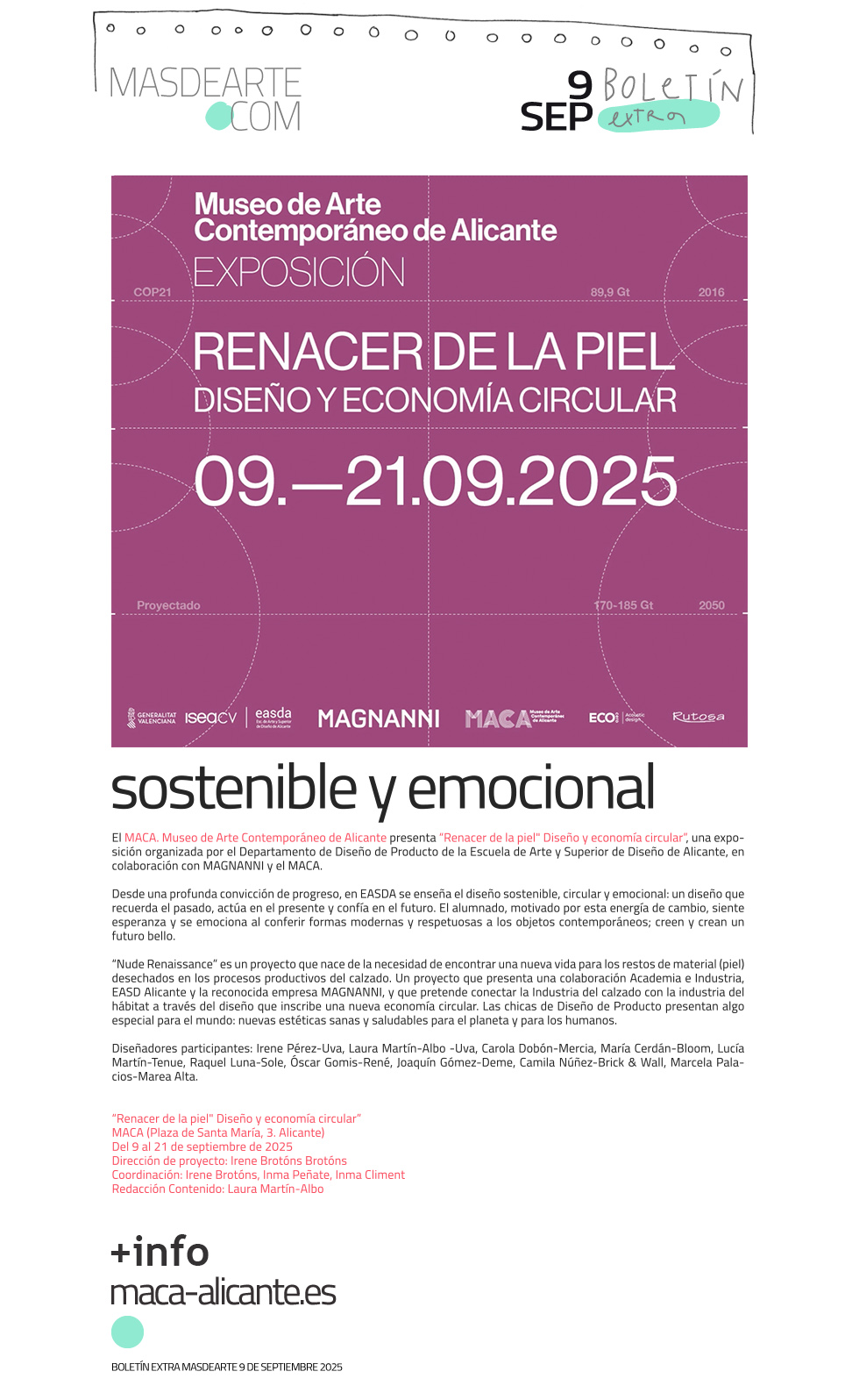 Extra masdearte: Renacer de la piel. Diseño y economía circular en el MACA