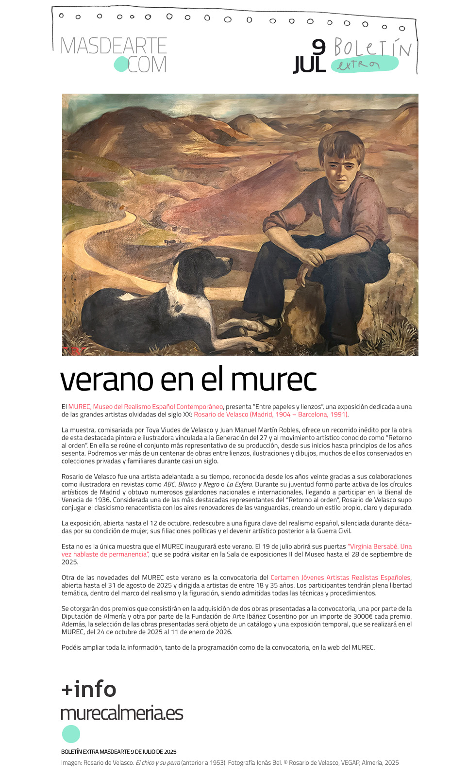 Verano en el MUREC: Rosario de Velasco, Virginia Bersabé y la convocatoria del Certamen Jóvenes Artistas Realistas Españoles