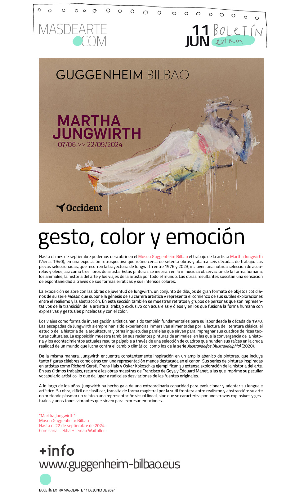 Extra masdearte: retrospectiva de Martha Jungwirth en el Museo Guggenheim Bilbao