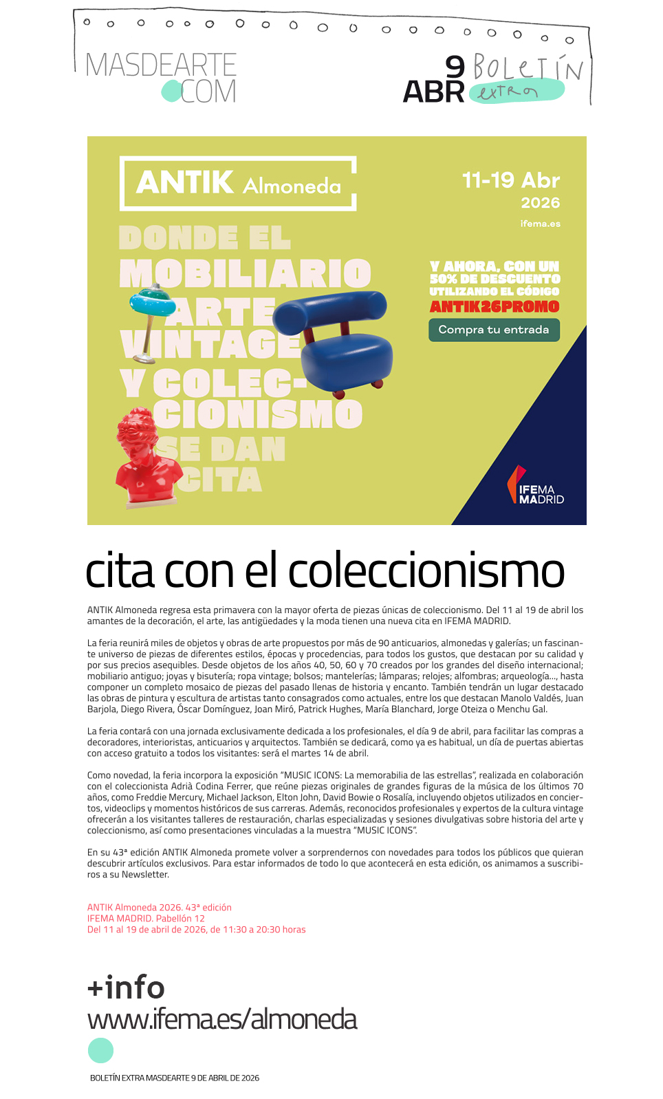 Extra masdearte: regresa ANTIK Almoneda, la gran cita del vintage y las antigüedades