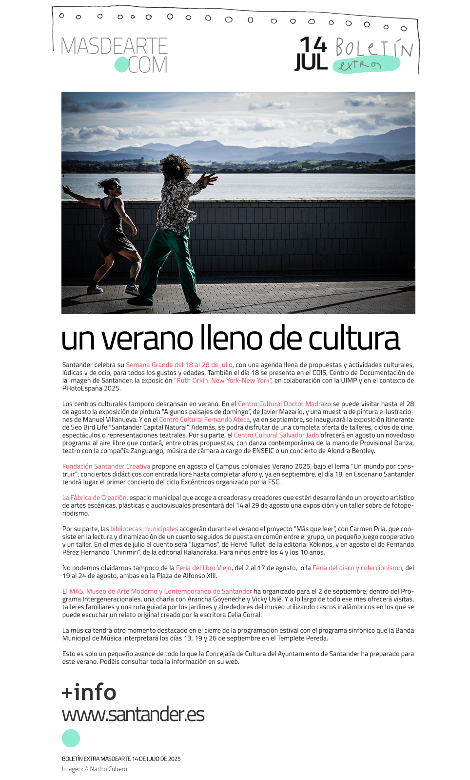 Verano en Santander. Disfruta de una agenda llena de citas culturales
