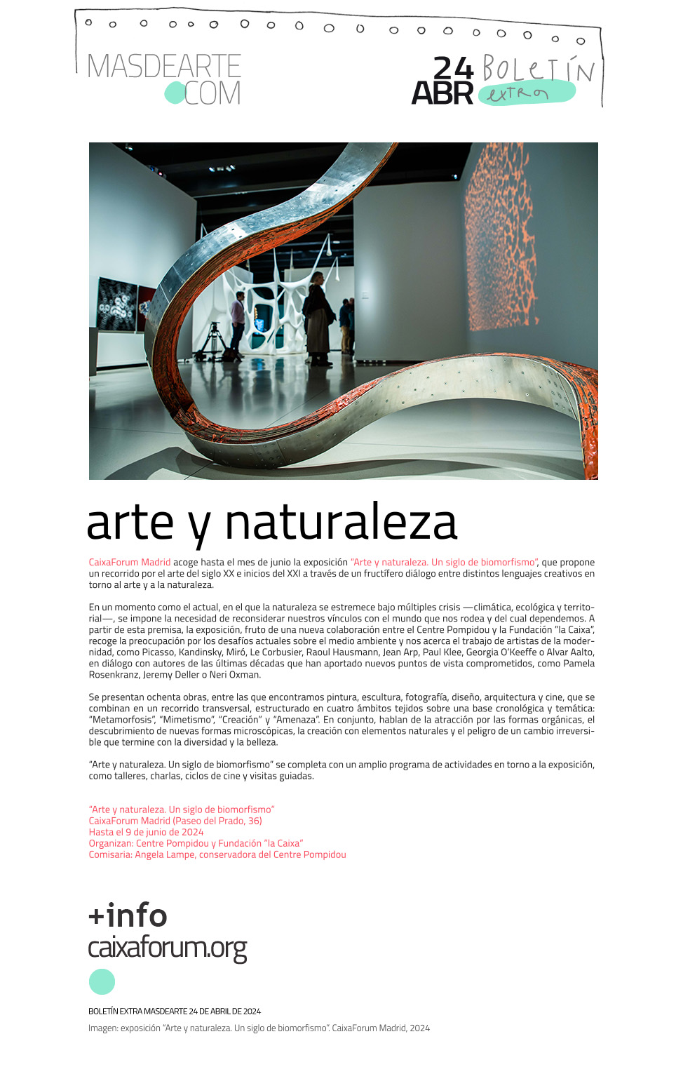 Extra masdearte: CaixaForum Madrid acoge un siglo de arte y naturaleza