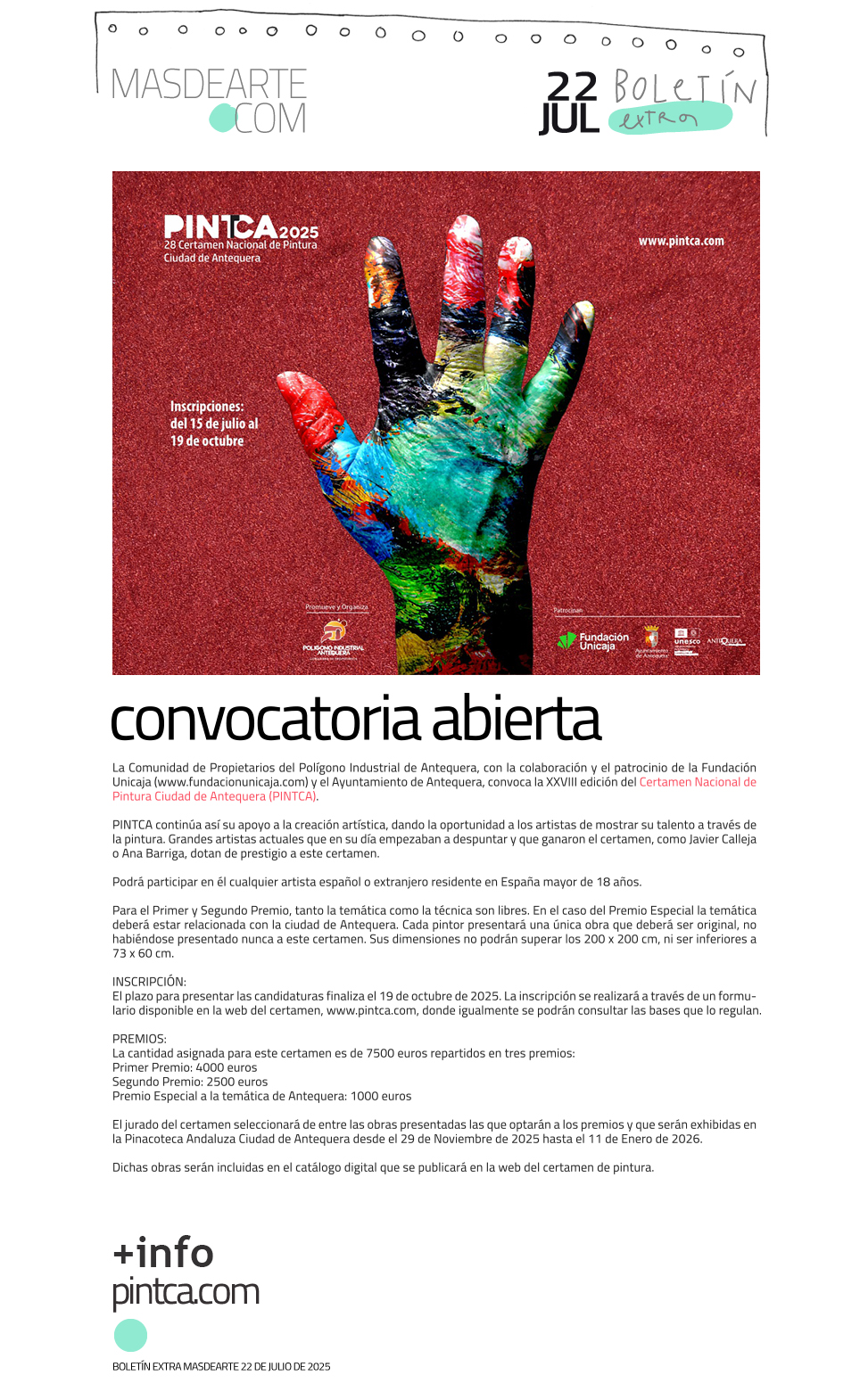 Extra masdearte: 28º Certamen Nacional de Pintura Ciudad de Antequera