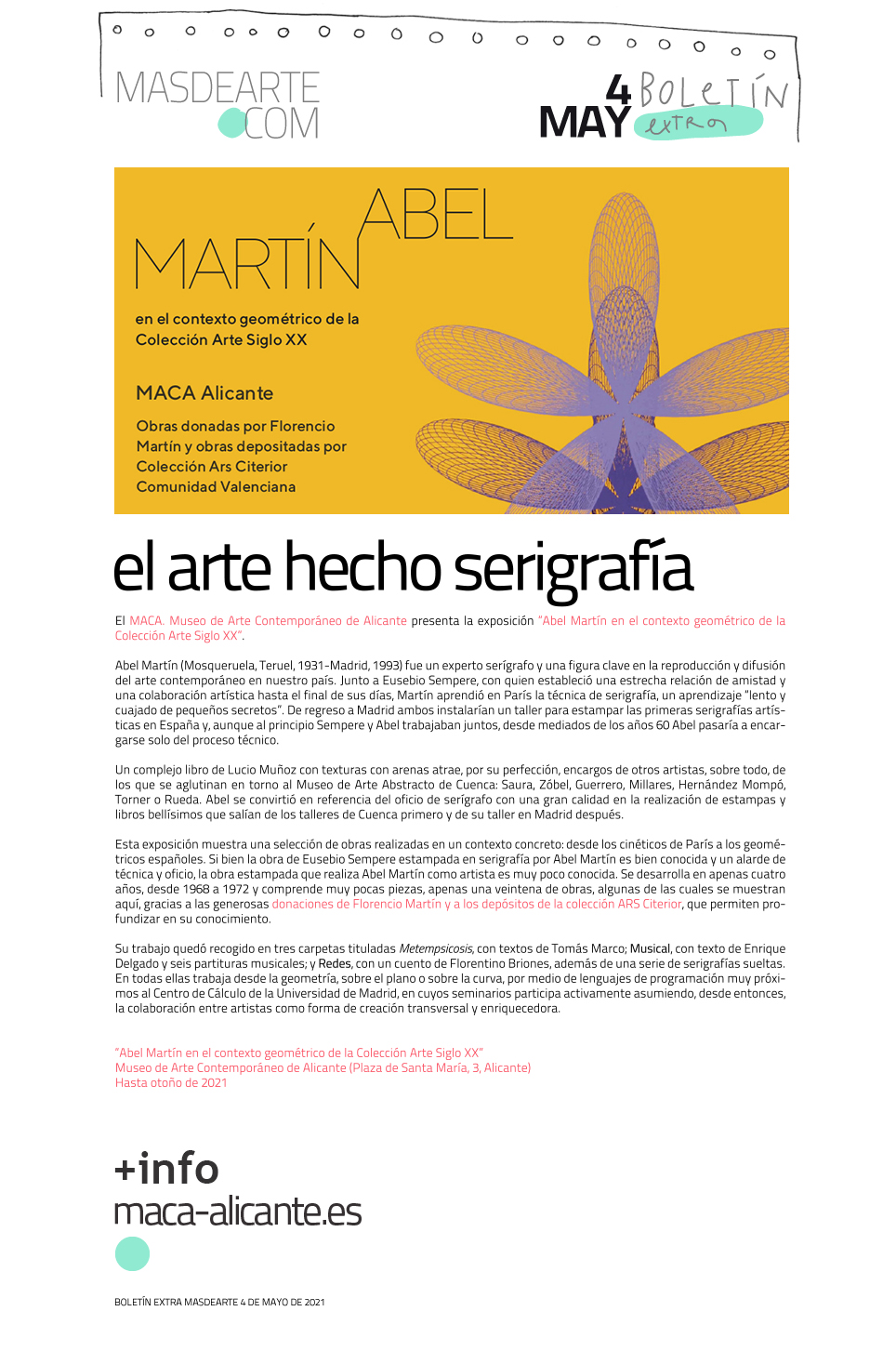 Abel Martín en el contexto geométrico de la Colección Arte Siglo
 XX. MACA Alicante