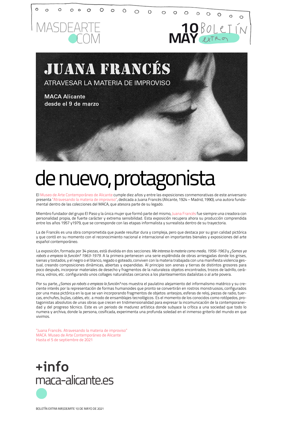 Juana Francés ''Atravesando la materia de improviso'', en el MACA de Alicante