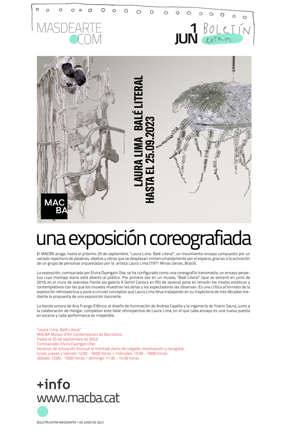 Extra masdearte: el MACBA presenta, por primera vez en un museo, el 'Balé Literal' de Laura Lima