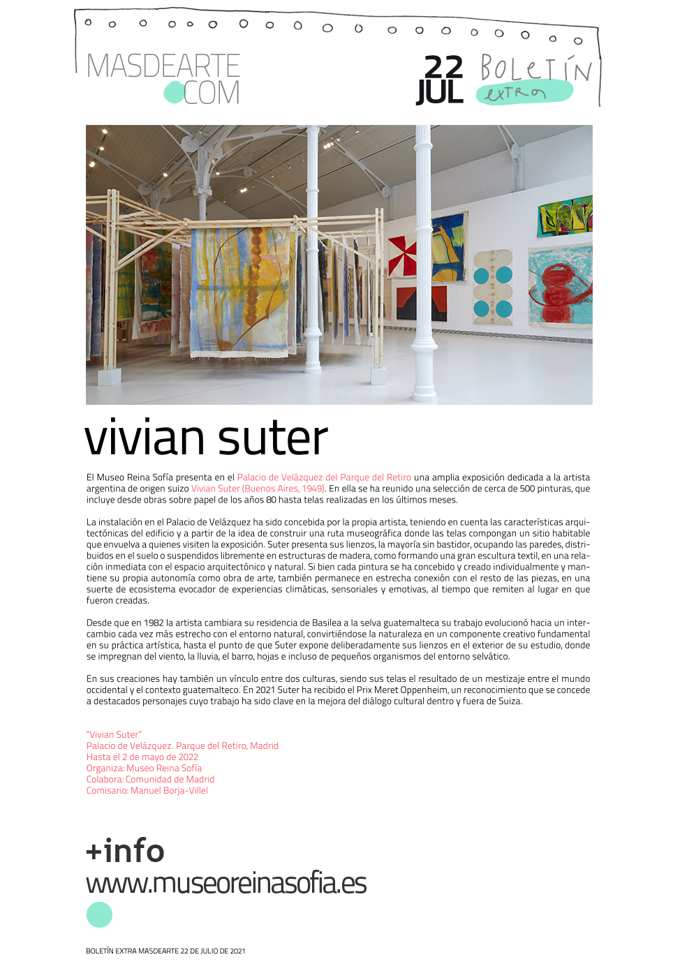 Extra masdearte: Vivian Suter en el Palacio de Velázquez